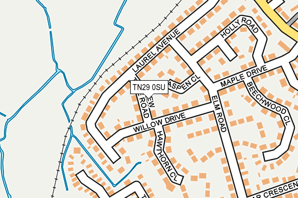 TN29 0SU map - OS OpenMap – Local (Ordnance Survey)