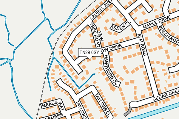 TN29 0SY map - OS OpenMap – Local (Ordnance Survey)