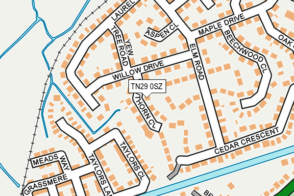 TN29 0SZ map - OS OpenMap – Local (Ordnance Survey)