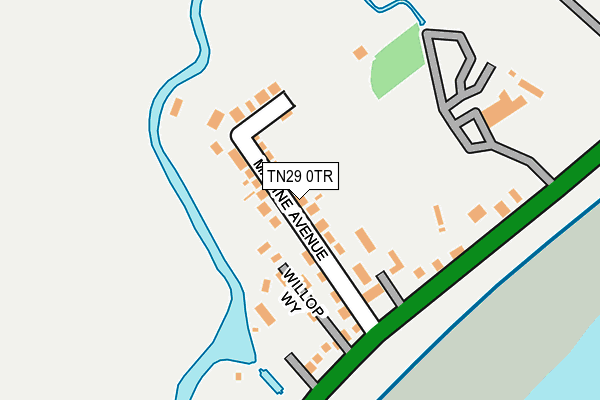 TN29 0TR map - OS OpenMap – Local (Ordnance Survey)