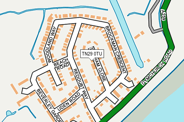 TN29 0TU map - OS OpenMap – Local (Ordnance Survey)
