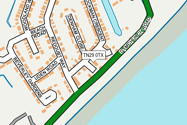 TN29 0TX map - OS OpenMap – Local (Ordnance Survey)