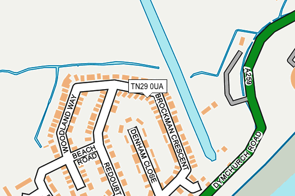 TN29 0UA map - OS OpenMap – Local (Ordnance Survey)