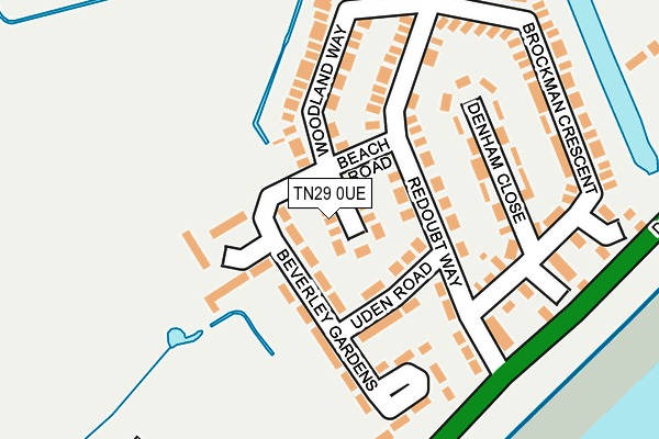 TN29 0UE map - OS OpenMap – Local (Ordnance Survey)