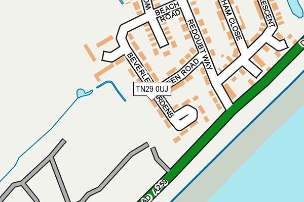 TN29 0UJ map - OS OpenMap – Local (Ordnance Survey)