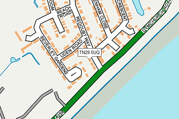 TN29 0UQ map - OS OpenMap – Local (Ordnance Survey)