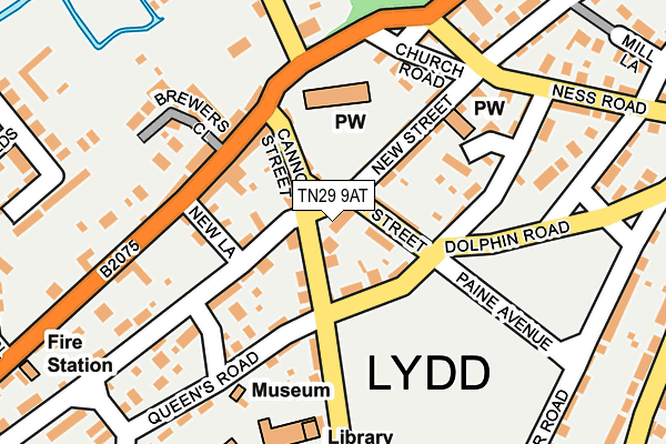 TN29 9AT map - OS OpenMap – Local (Ordnance Survey)