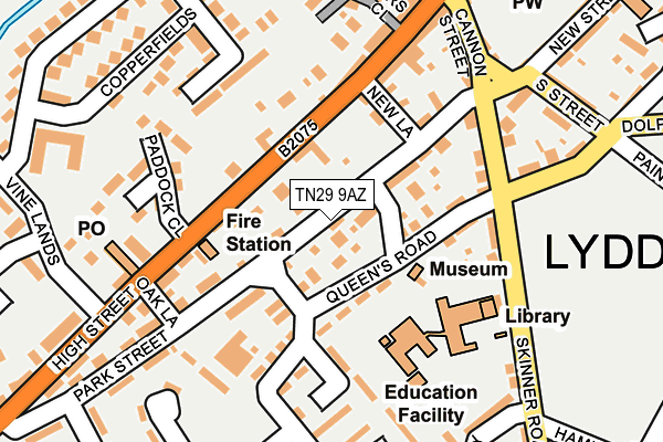 TN29 9AZ map - OS OpenMap – Local (Ordnance Survey)