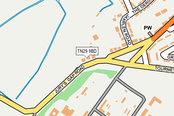 TN29 9BD map - OS OpenMap – Local (Ordnance Survey)