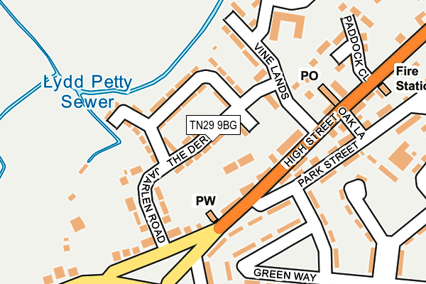 TN29 9BG map - OS OpenMap – Local (Ordnance Survey)