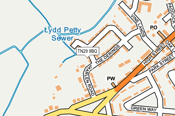 TN29 9BQ map - OS OpenMap – Local (Ordnance Survey)