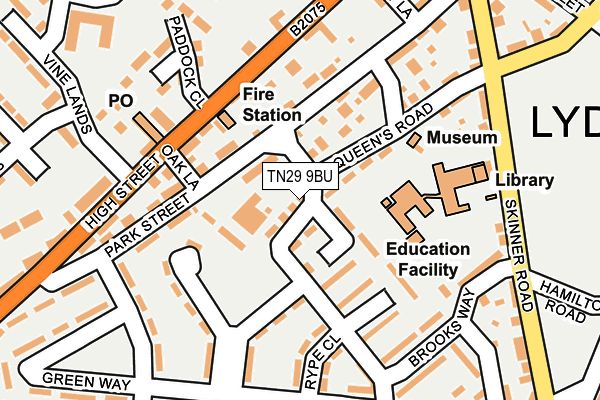 TN29 9BU map - OS OpenMap – Local (Ordnance Survey)