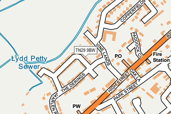 TN29 9BW map - OS OpenMap – Local (Ordnance Survey)