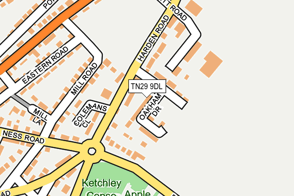 TN29 9DL map - OS OpenMap – Local (Ordnance Survey)