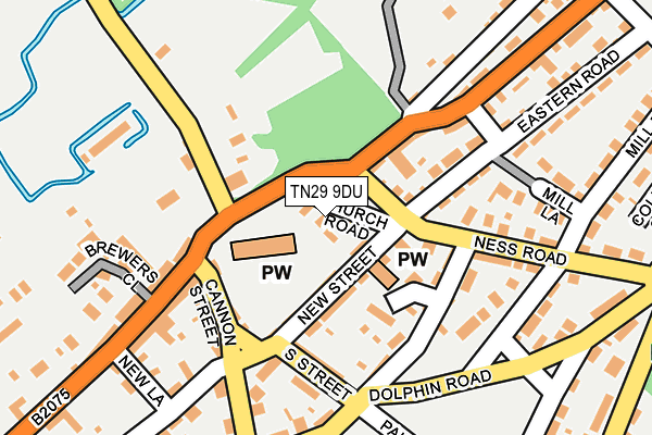 TN29 9DU map - OS OpenMap – Local (Ordnance Survey)