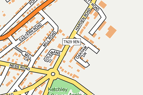 TN29 9EN map - OS OpenMap – Local (Ordnance Survey)