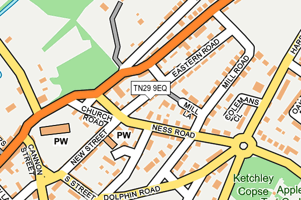TN29 9EQ map - OS OpenMap – Local (Ordnance Survey)