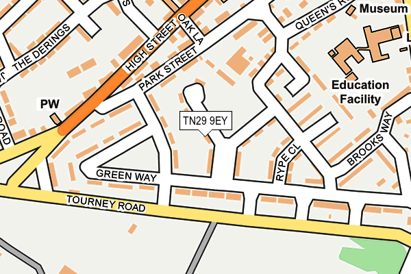 TN29 9EY map - OS OpenMap – Local (Ordnance Survey)
