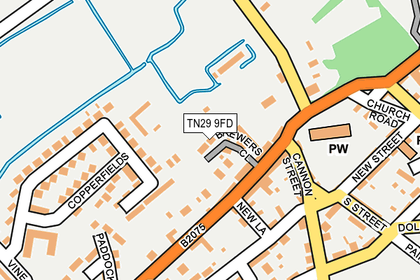 TN29 9FD map - OS OpenMap – Local (Ordnance Survey)