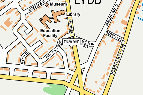 TN29 9HP map - OS OpenMap – Local (Ordnance Survey)