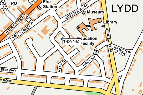 TN29 9HQ map - OS OpenMap – Local (Ordnance Survey)