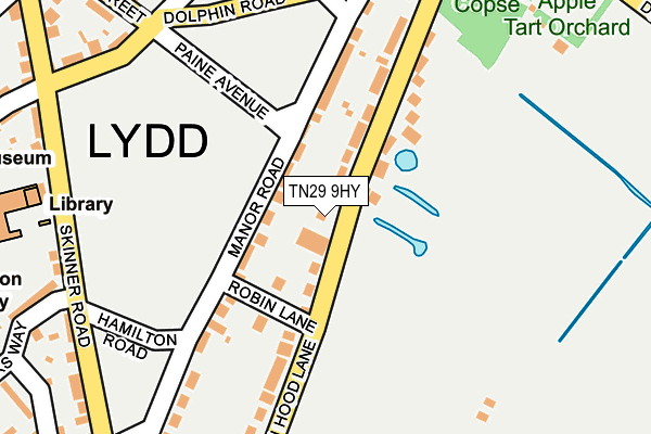 TN29 9HY map - OS OpenMap – Local (Ordnance Survey)