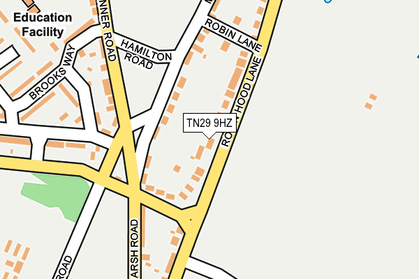 TN29 9HZ map - OS OpenMap – Local (Ordnance Survey)