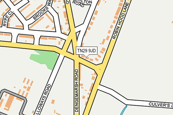 TN29 9JD map - OS OpenMap – Local (Ordnance Survey)