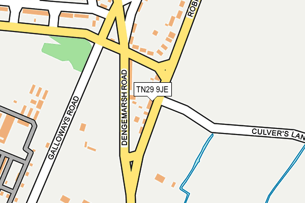 TN29 9JE map - OS OpenMap – Local (Ordnance Survey)