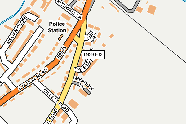 TN29 9JX map - OS OpenMap – Local (Ordnance Survey)