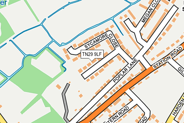 TN29 9LF map - OS OpenMap – Local (Ordnance Survey)