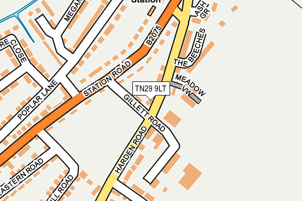 TN29 9LT map - OS OpenMap – Local (Ordnance Survey)