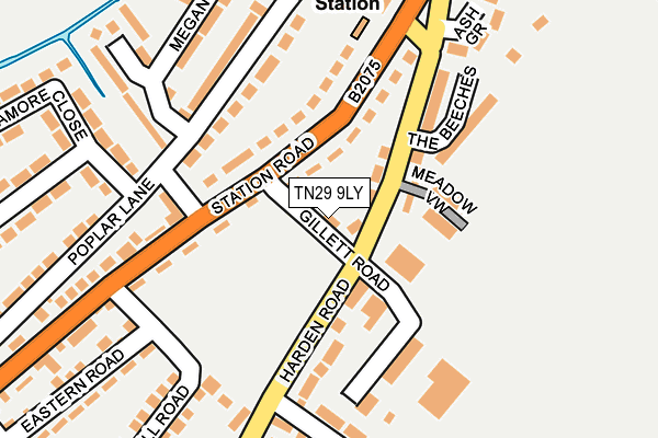 TN29 9LY map - OS OpenMap – Local (Ordnance Survey)