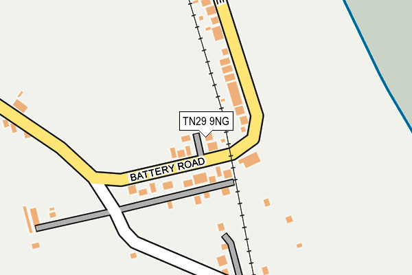 TN29 9NG map - OS OpenMap – Local (Ordnance Survey)