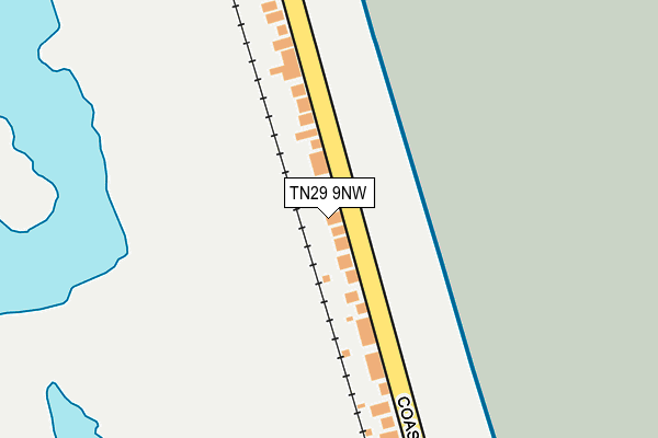TN29 9NW map - OS OpenMap – Local (Ordnance Survey)