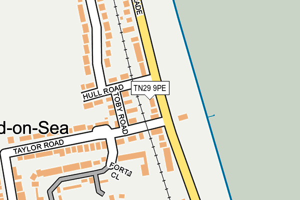 TN29 9PE map - OS OpenMap – Local (Ordnance Survey)