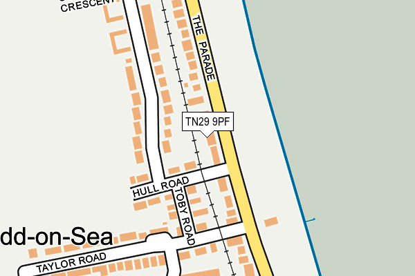 TN29 9PF map - OS OpenMap – Local (Ordnance Survey)
