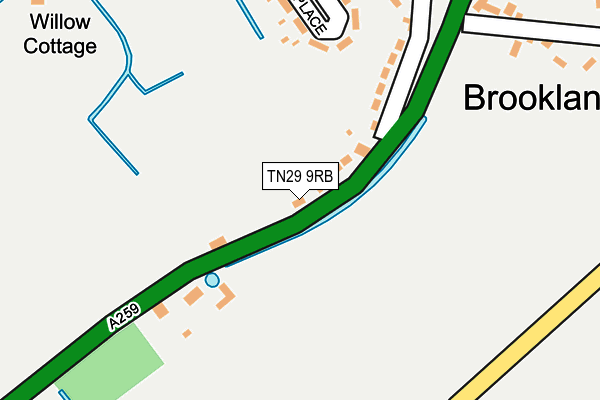 TN29 9RB map - OS OpenMap – Local (Ordnance Survey)