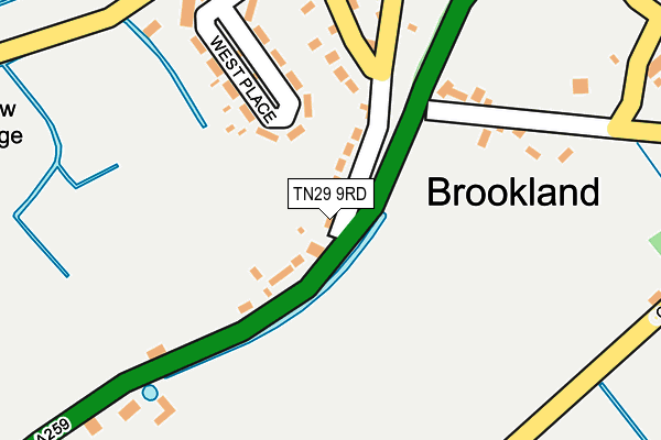 TN29 9RD map - OS OpenMap – Local (Ordnance Survey)