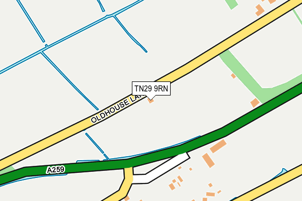 TN29 9RN map - OS OpenMap – Local (Ordnance Survey)