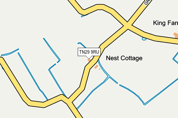 TN29 9RU map - OS OpenMap – Local (Ordnance Survey)