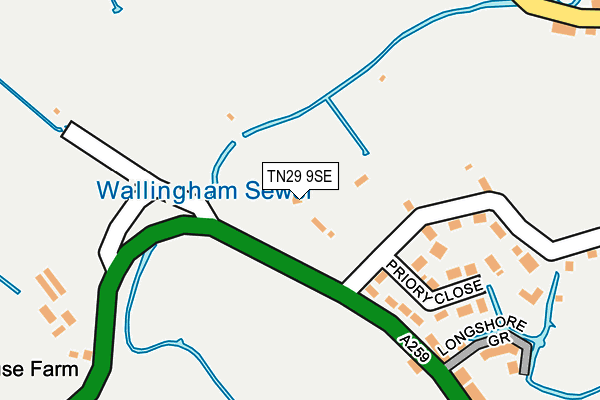 TN29 9SE map - OS OpenMap – Local (Ordnance Survey)
