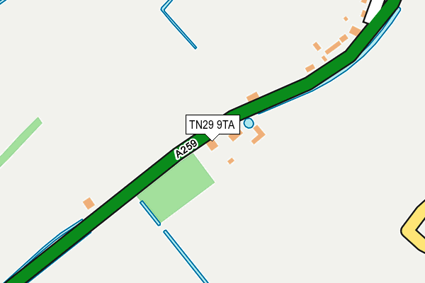 TN29 9TA map - OS OpenMap – Local (Ordnance Survey)