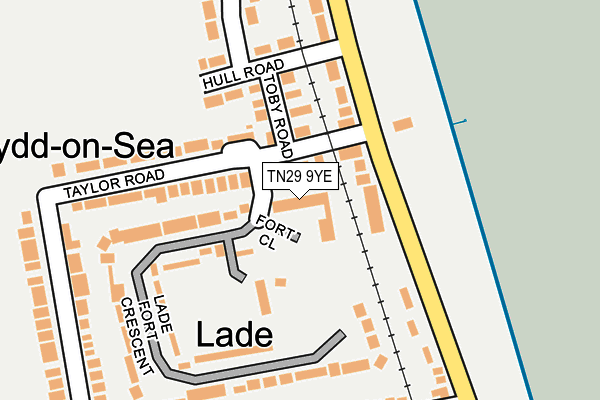 TN29 9YE map - OS OpenMap – Local (Ordnance Survey)