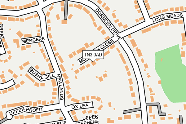 TN3 0AD map - OS OpenMap – Local (Ordnance Survey)