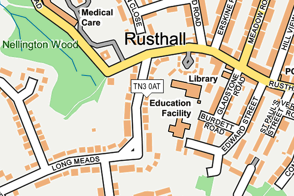 TN3 0AT map - OS OpenMap – Local (Ordnance Survey)