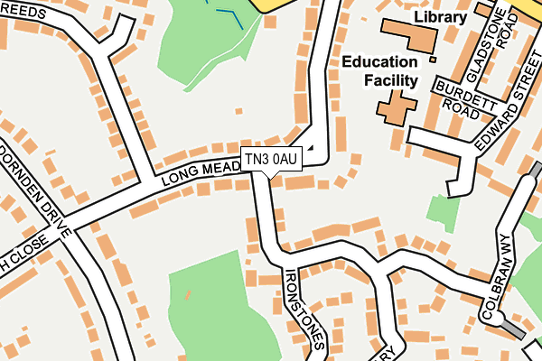 TN3 0AU map - OS OpenMap – Local (Ordnance Survey)