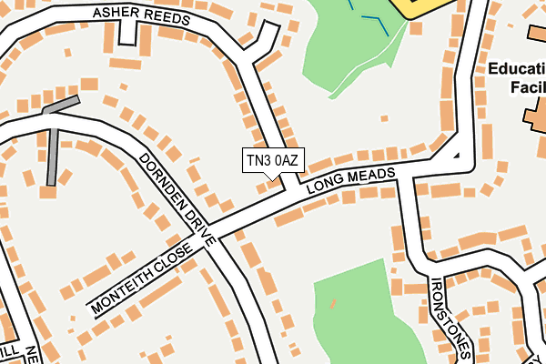 TN3 0AZ map - OS OpenMap – Local (Ordnance Survey)