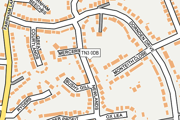 TN3 0DB map - OS OpenMap – Local (Ordnance Survey)