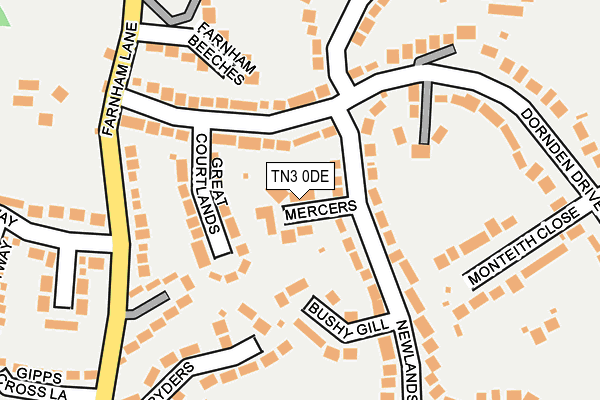 TN3 0DE map - OS OpenMap – Local (Ordnance Survey)